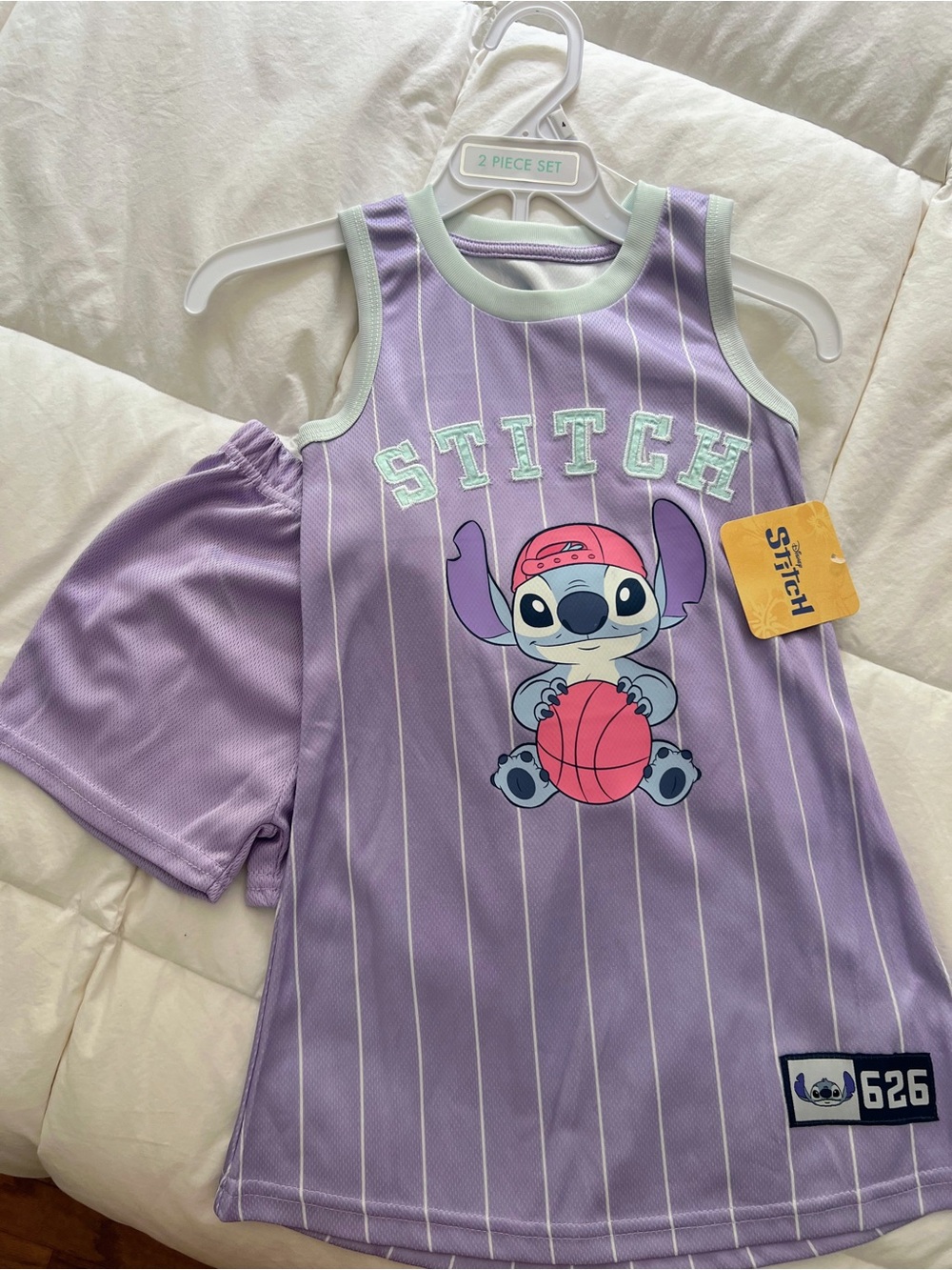 Disney Stitch Lavender Kids 2 Piece Set